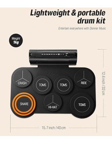 DONNER DED-20 EC6635 Pad de bateria electrónica