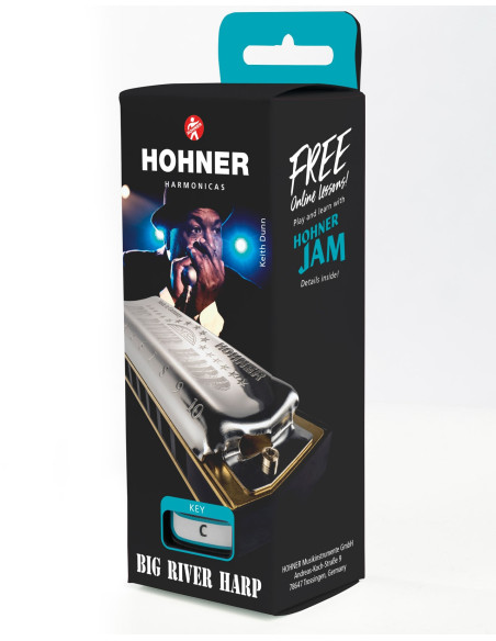 HOHNER BIG RIVER HARP C Armónica Diatónica con estuche duro