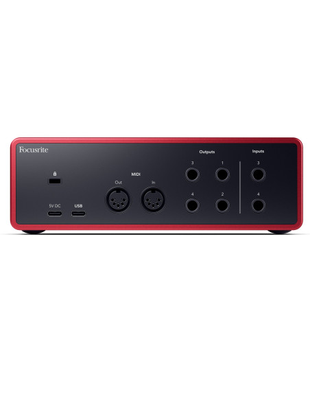 Focusrite Scarlett 4i4 4ª Gen USB‑C 4×4 con MIDI