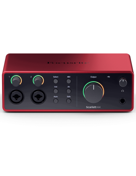 Focusrite Scarlett 4i4 4ª Gen USB‑C 4×4 con MIDI
