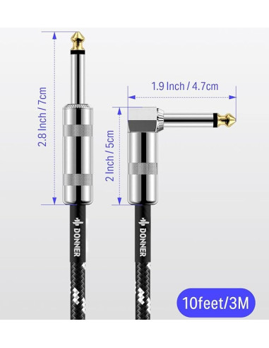 DONNER EC943 Cable para instrumentos musicales