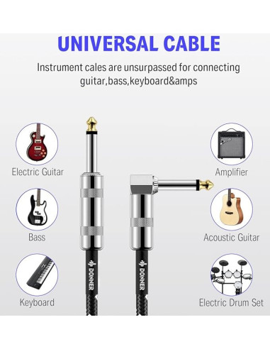 Cable instrumento DONNER EC943 10 ft 24 AWG
