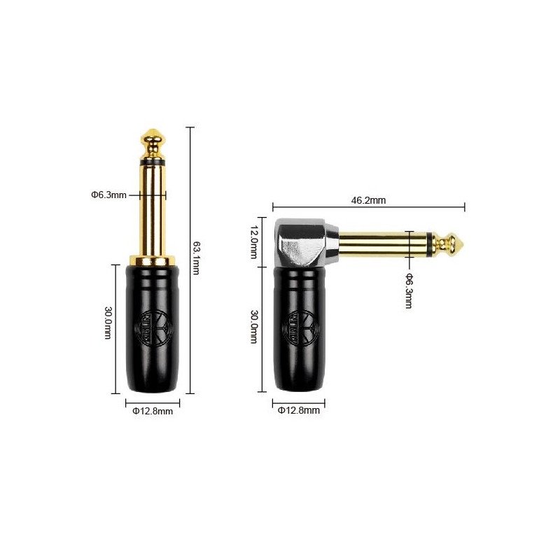 KIRLIN IW-242 BGC BKB Cable para instrumentos con plug angular