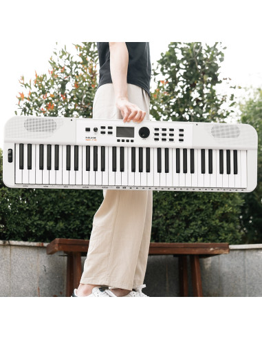Teclado portátil NUX NEK‑110 – 61 teclas, 700 sonidos, batería recargable Bluetooth