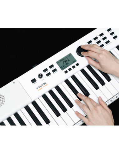 Teclado portátil NUX NEK‑110 – 61 teclas, 700 sonidos, batería recargable Bluetooth