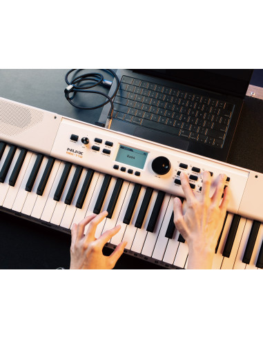 Teclado portátil NUX NEK‑110 – 61 teclas, 700 sonidos, batería recargable Bluetooth