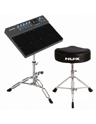 Kit de NUX DP-2000 Multi pad de percusión digital con soporte y silla