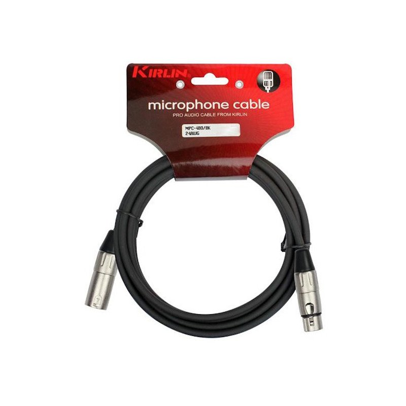 KIRLIN MPC-480 Cable para microfono XLR hembra / macho conectores metalicos