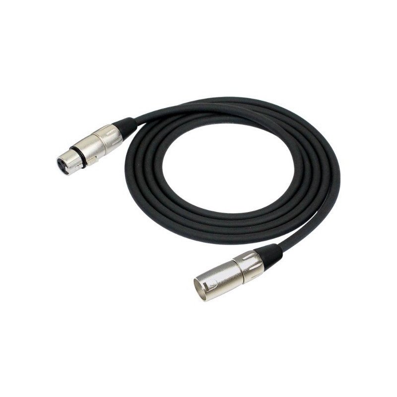 KIRLIN MPC-480-3M/Bk Cable para micrófono XLR hembra / macho de 3 metros