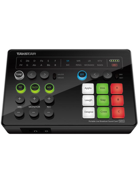 TAKSTAR MX1-SET Kit para live streaming ,Tarjeta + micrófono + audífonos