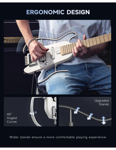 Donner HUSH-X Natural EC6808 | Guitarra headless de viaje