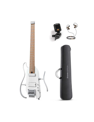 DONNER HUSH-X PRO EC7029 WHITE KIT Guitarra eléctrica con simulación de tonos