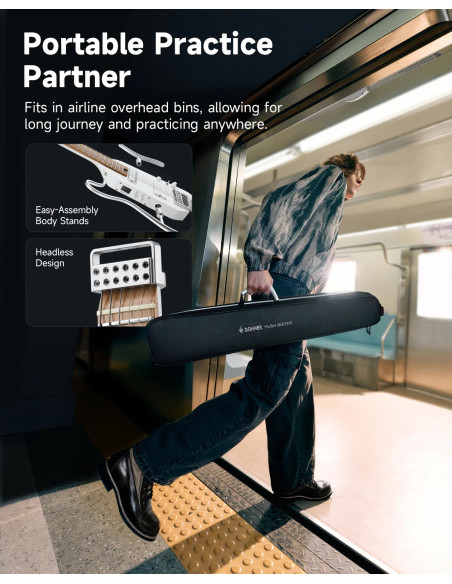 DONNER HUSH-X PRO EC7029 WHITE KIT Guitarra eléctrica con simulación de tonos