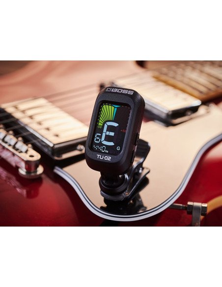 Afinador Clip-On BOSS TU-02: Precisión y Portabilidad para Músicos