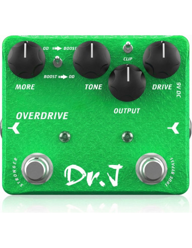 Pedal Overdrive Guitarra DR.J D60 EMERALD – Tono Cálido y Cremoso