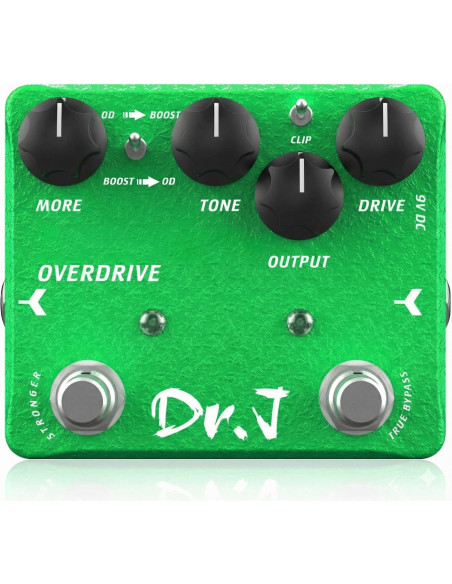 Pedal Overdrive Guitarra DR.J D60 EMERALD – Tono Cálido y Cremoso
