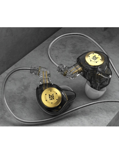 KZ EDX Pro BK Audífonos In-Ear HiFi Negros | IEM con Cable Desmontable