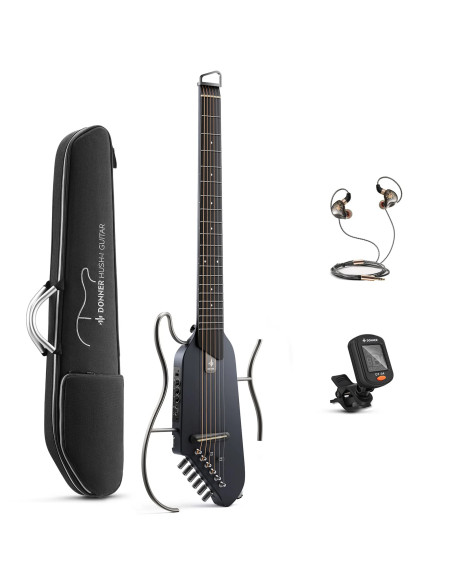 DONNER EC1782 HUSK-I BK Guitarra clasica electroacustica viajera