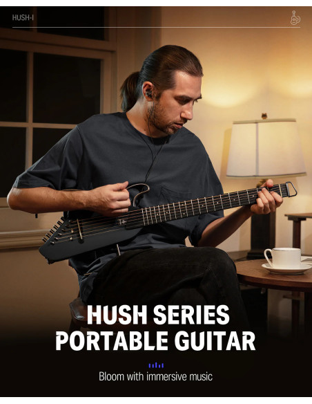 DONNER EC1782 HUSK-I BK Guitarra clasica electroacustica viajera