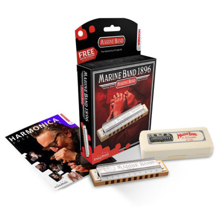 Armonica HOHNER MARINE BAND EN G diatonica con estuche duro