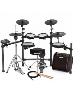 Kit de Bateria Eléctronica NUX DM-310H + Amplificador PA-50 + Silla NDT-03