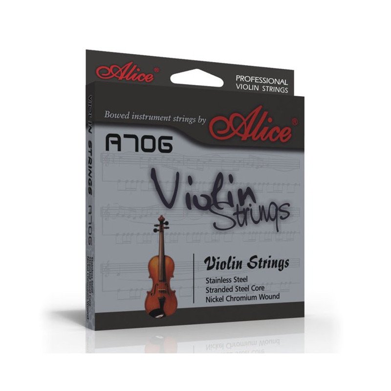 ALICE A705 Encordado para violin en aleación cromada