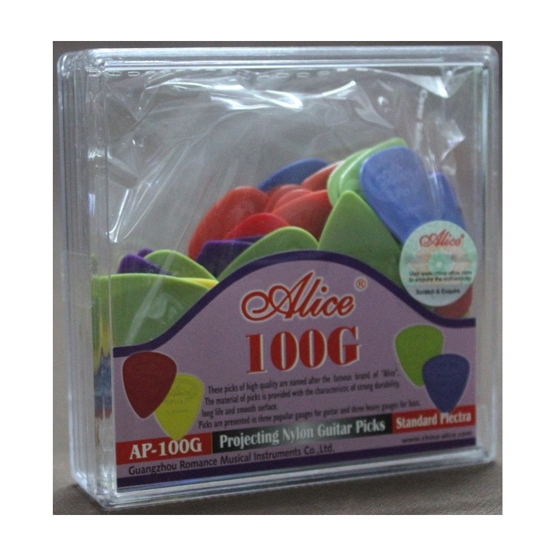ALICE AP-100G Caja de picks en nylon para guitarra