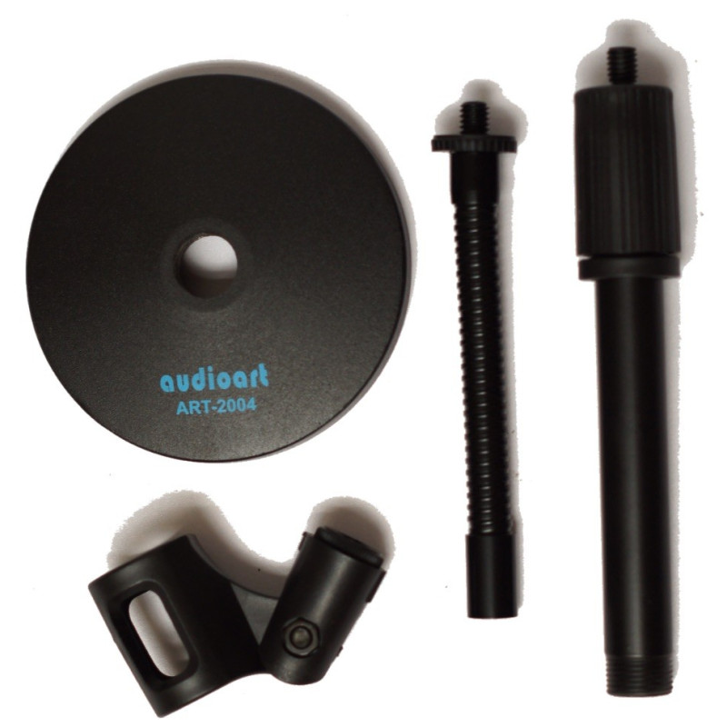 AUDIO ART 2004 Atril de mesa para microfono con cuello de ganzo y sistema de altura ajustable