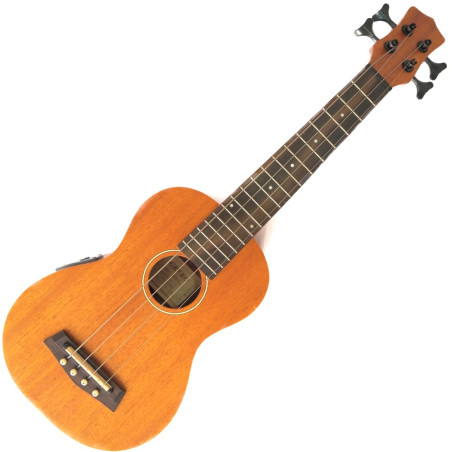 GREKO MUB30 UBASS Ukulele bajo electro acustico activo en caoba con cuerdas flatwound
