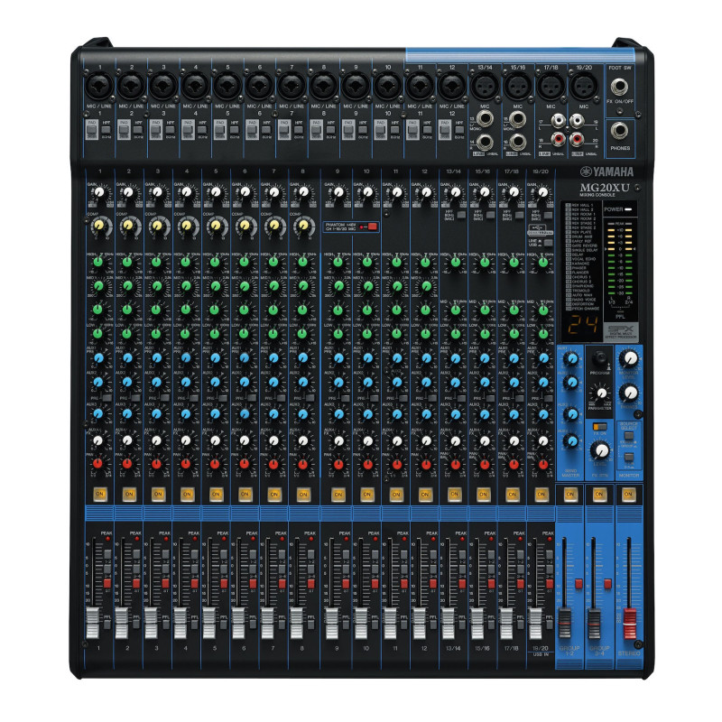 YAMAHA MG20XU Mezclador de 20 canales para microfono e instrumentos