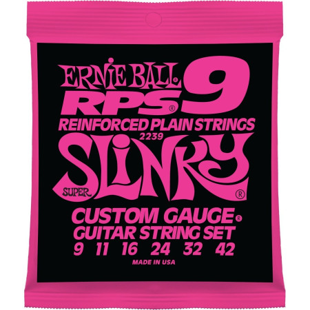 ERNIE BALL 2239 RPS-9 REINFORCED PLAIN SUPER SLINKY Encordado guitarra eléctrica