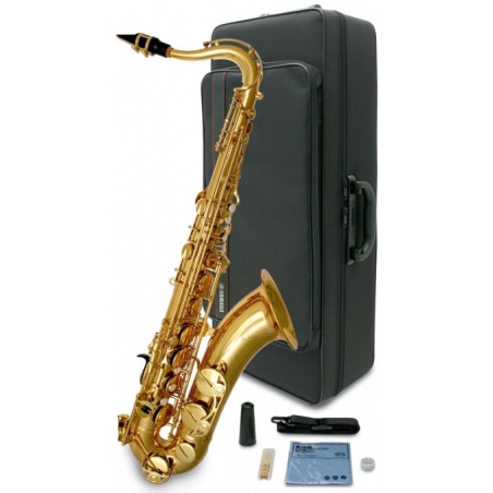 YAMAHA YTS-280 Saxofón tenor dorado con estuche de lujo y accesorios